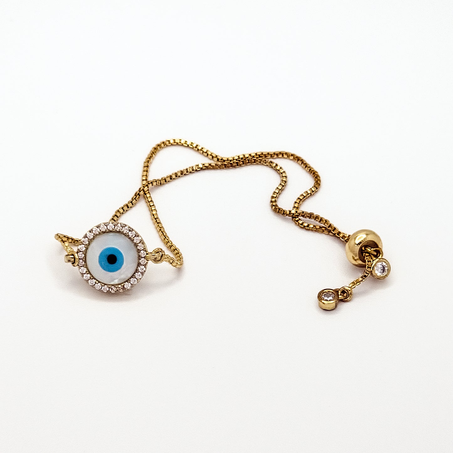 Evil Eye Round Bracelets 18K Gold Plated